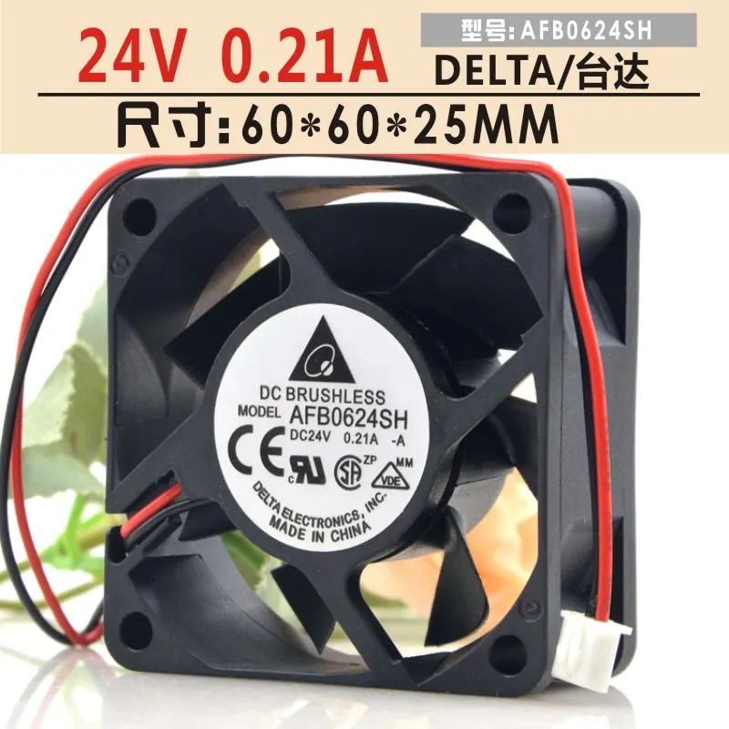 

1pcs Free Delivery.AFB0624SH 6025 24 v 0.21 A 6 cm 2 line frequency converter air cooling fans