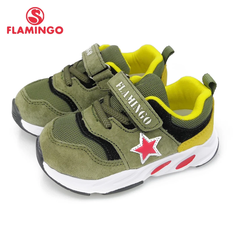 FLAMINGO Fashion Breathable Hook&Loop Spring Orthotic Outdoor Casual Kids Shoes for Boy Size 22-27 Free Shipping 91K-JL-1222