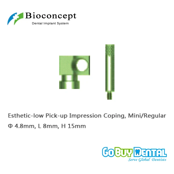 Bioconcept Mini/Regular Esthetic-low Pick-up Impression Coping φ4.8mm, Length 15mm for Open Tray(362470)