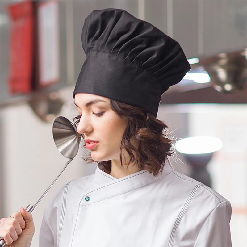 Diganmei 1 pc di Cottura Regolabile Cappello da Cuoco Uomini Cucina Baker Cappello Elastico Da Cucina Ristorazione Berretto A Righe Cappelli Pianura Cap di Lavoro