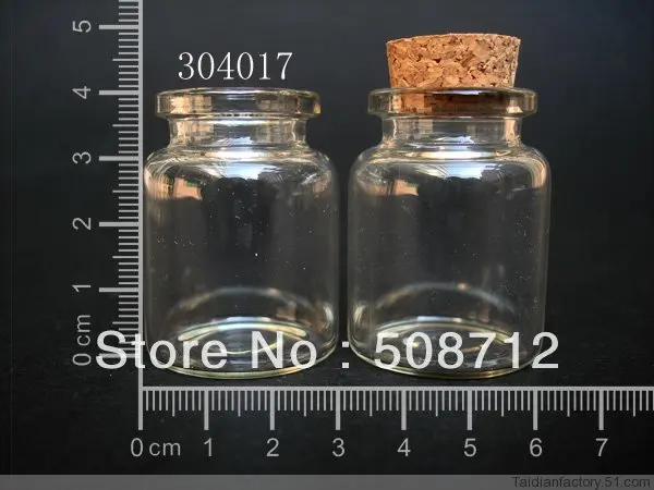 

Free shipping!!!!30*40mm 50pcs/lot 15ml Tube Glass Bottle Vials Charms Pendant With Cork 304017