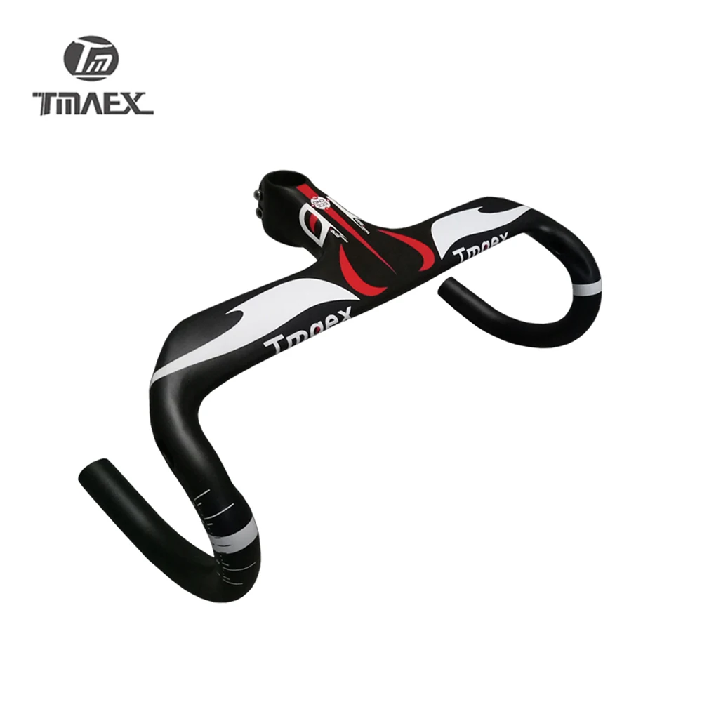 

Carbon Fibre Bicycle Road Handlebar, Bend Bar, Integrated Handlebars with Stem, Bike Parts, New Style