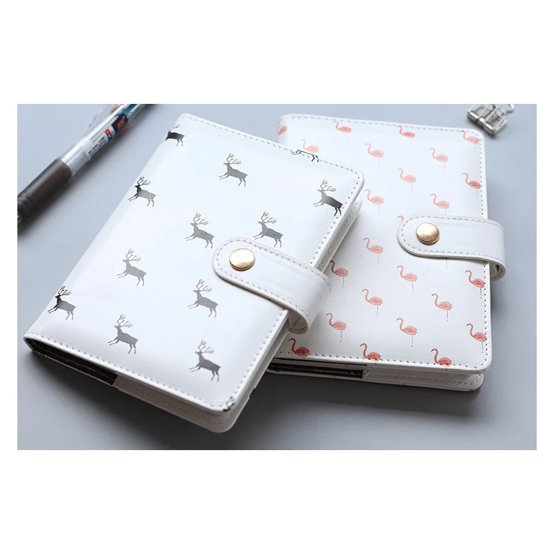 Animal de couro do falso agenda caderno diário semanal planejador escola material de escritório kawaii papelaria