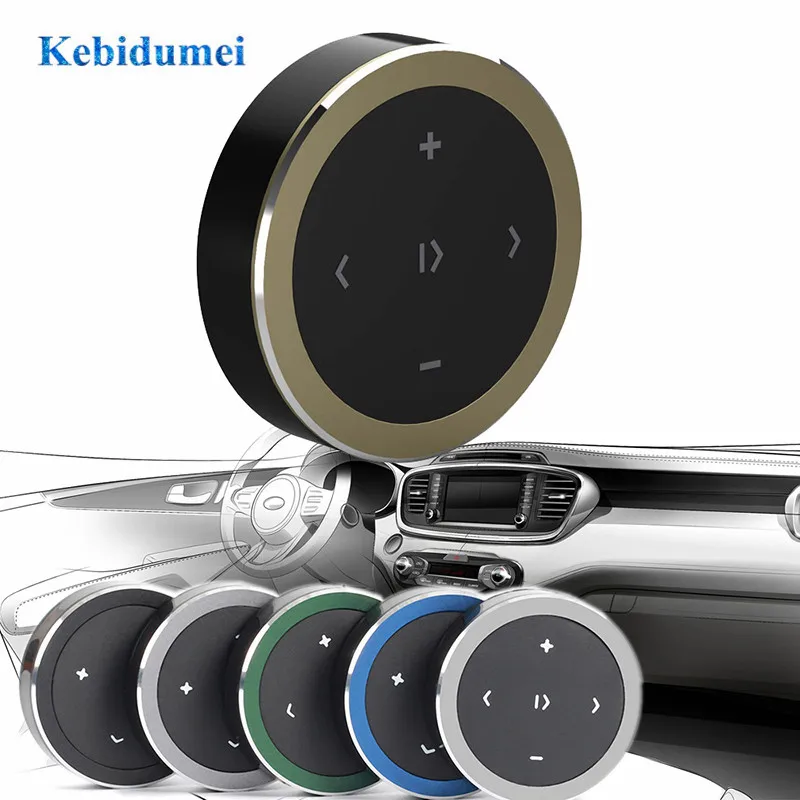 kebidumei Wireless Bluetooth Media Button Remote Selfie Control Start Siri Car Motorcycle Steering Wheel Music For iphone Huawei