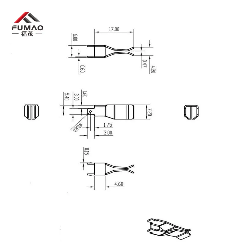 FUMAO Smart socket fitting parts American standard contact conductive shrapnel hardware brass metal stamping parts for plugging