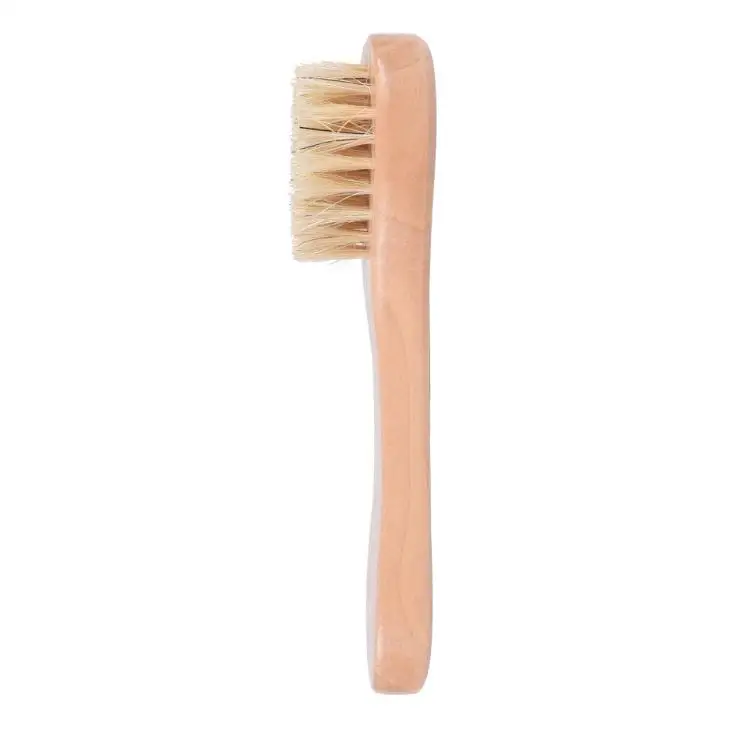 Natural Boar Bristles Facial Brush Dry Skin Bath Spa Brush Remove Dead Skin Rub Face Nail Brush SN709