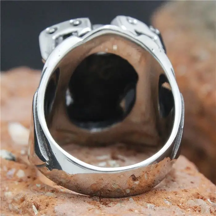 2015 Cool 316L Stainless Steel Biker Engine Ring Mens Motorcycle Biker Engine Ring