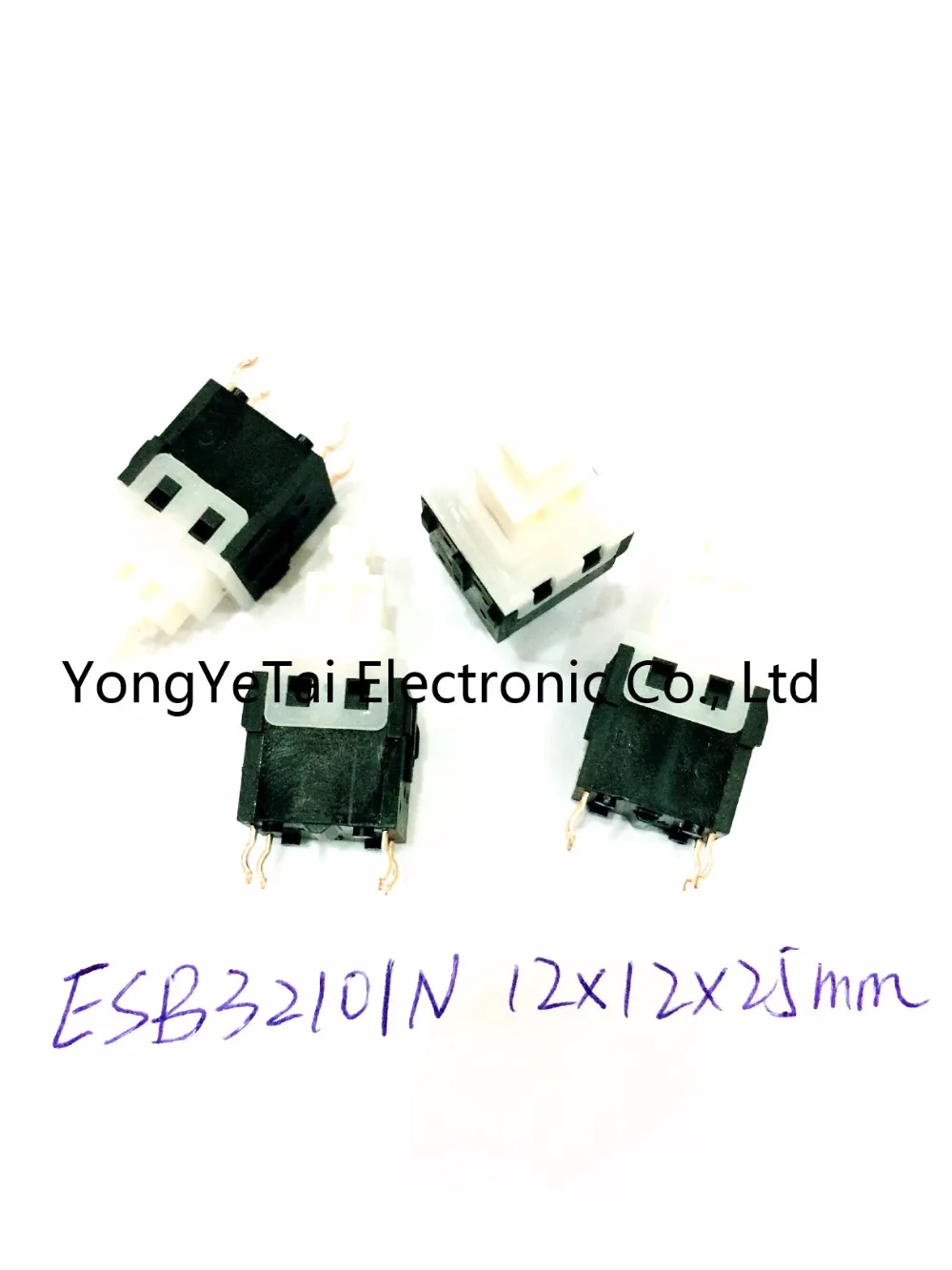 YYT 2PCS ESB32101N Self-locking switch 12*12*25 Press the travel switch 4PIN with a lock S