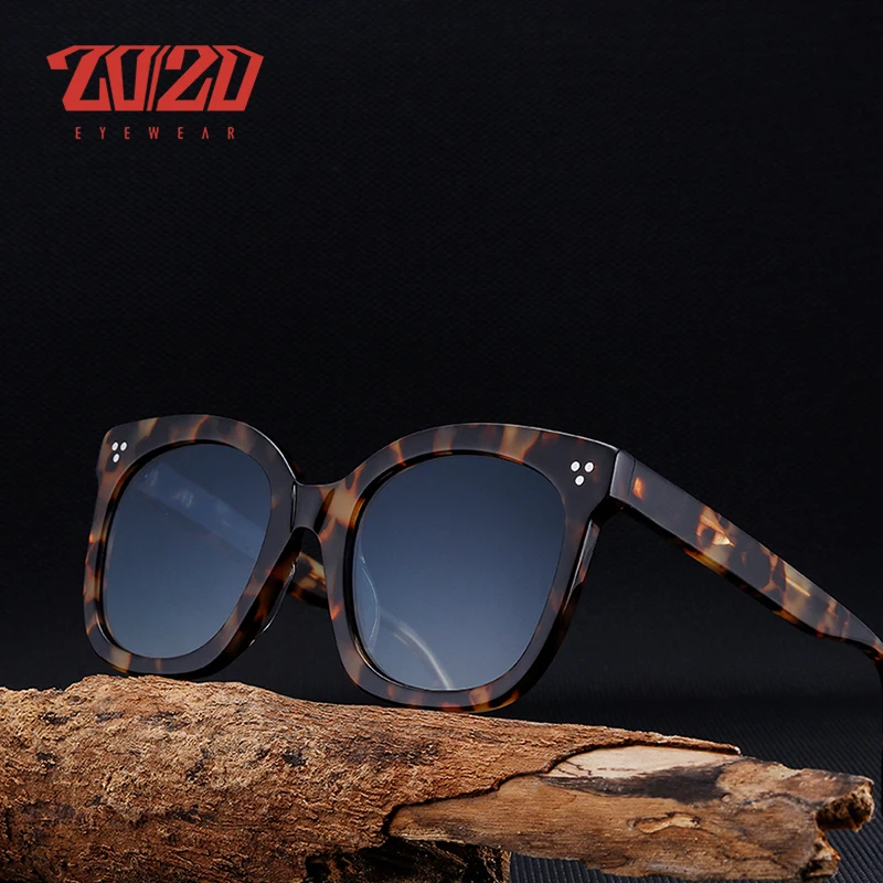 20/20 Brand Fashion Polarized Sunglasses Women Men Acetate Classic Sun Glasses Driving Unisex Eyewear Oculos AT8048