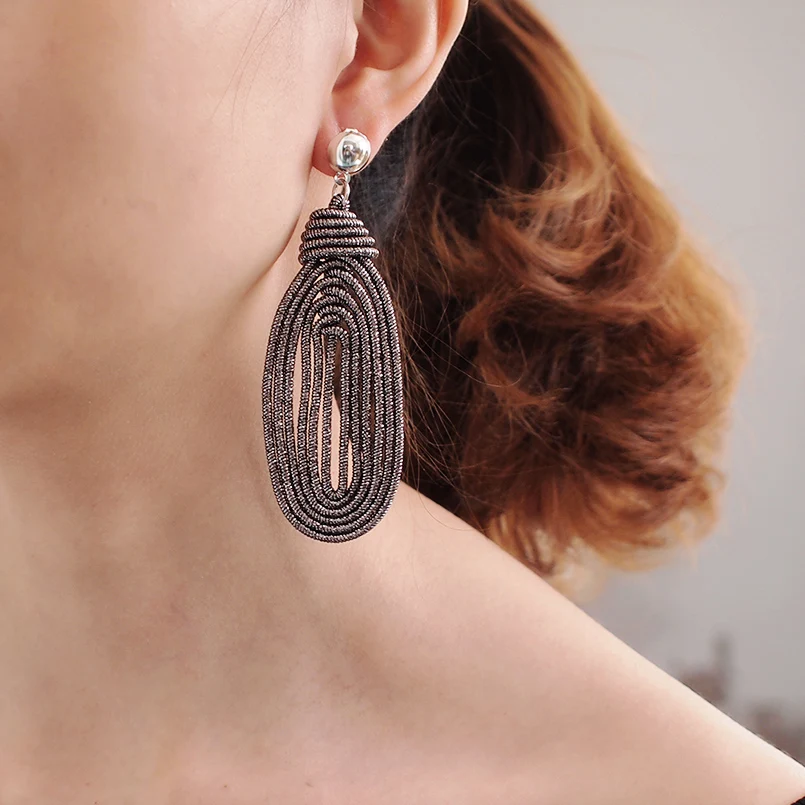 MANILAI Trendy Charm Simplify Alloy Dangle Earings Fashion Metal Statement Earrings Woman Wholesale Jewelry Gift