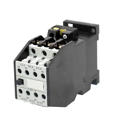 24V 50Hz Coil 13Amp 3 Poles 2NO 2NC 35mm Mounting Rail 11KW AC Contactor