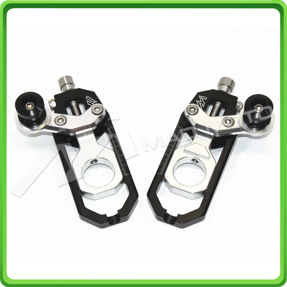 

Motorcycle Chain Tensioner Adjuster with spool kit for Yamaha FZ1 2006 2007 2008 2009 2010 2011 2012 2013 2014 2015 Black&Silver