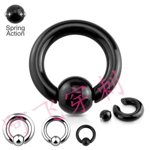 BCR Ball Close Ring Nipple Ring Piercing XXL BCR Ring Clip In Spring Ball Captive Prince Albert  Earrings Rock Vaginal ring Body