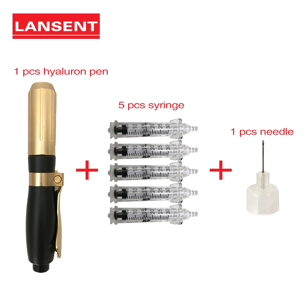 Hyaluron Pen Set Free Customize LOGO Syringe Converter Skin Care Tools Hyaluronic Serum For Anti-wrinkle Mesotherapy Gun