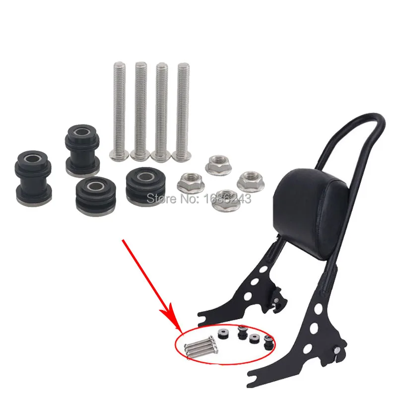 Motocicleta e Bicicleta Encosto Sissy Bar Parafusos Docking Hardware Kit, Fit para 2004 e Mais Tarde, Harley Sportster XL 883 1200 Ferro