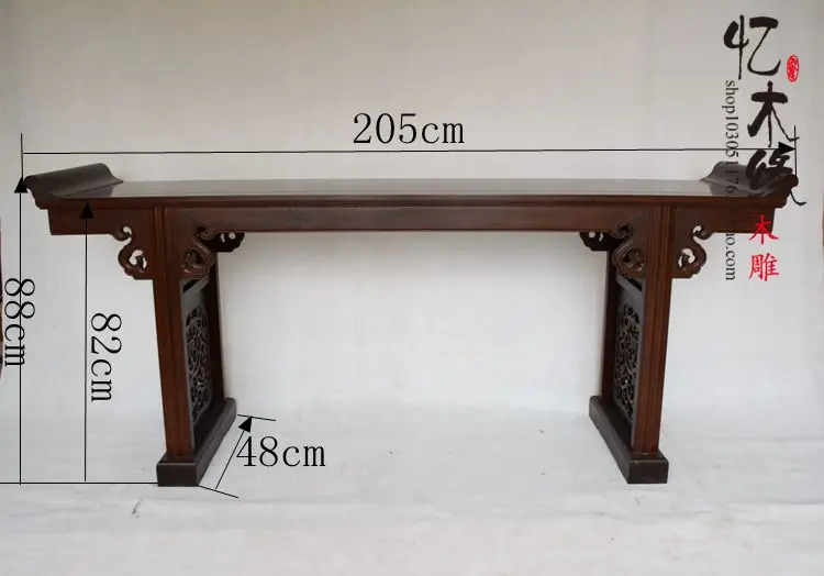 Rosewood ebony table table beside the altar table for non acid antique warped altar table for the Buddha temple entrance