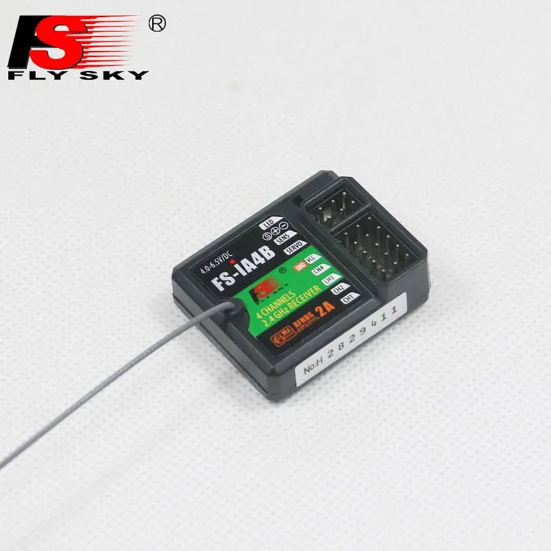 FlySky FS-IA4B 2.4G 4CH Receiver Support Data Backhaul PPM Output iBus Port for FS i4 i6 i10 iT4S Transmitter RC Car Boat