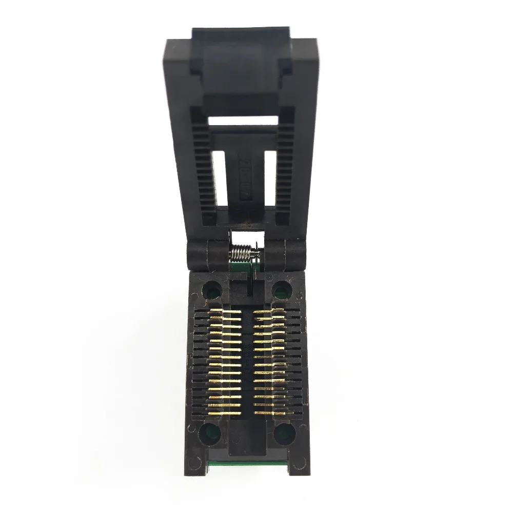 SOP28/SOIC28 to DIP28 Pitch1.27 Body Width 7.5mm Test/Programming Socket 300mil ZIF Adapter 28pin 30V 50mΩ wire connector test