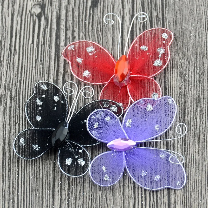 New 20pcs 3D color silk butterfly PVC wall stickers home kitchen multi-purpose decorative crafts children's baby toys