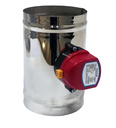 63mm HVAC stainless steel air solenoid valve electric duct motorized damper valve for ventilation check valve  220V 12V 24V