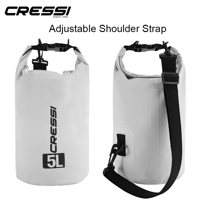 Cressi Dry Bag Big Volume Waterproof for Snorkeling Diving Equipment 5L 10L 15L 20L Easy Carry