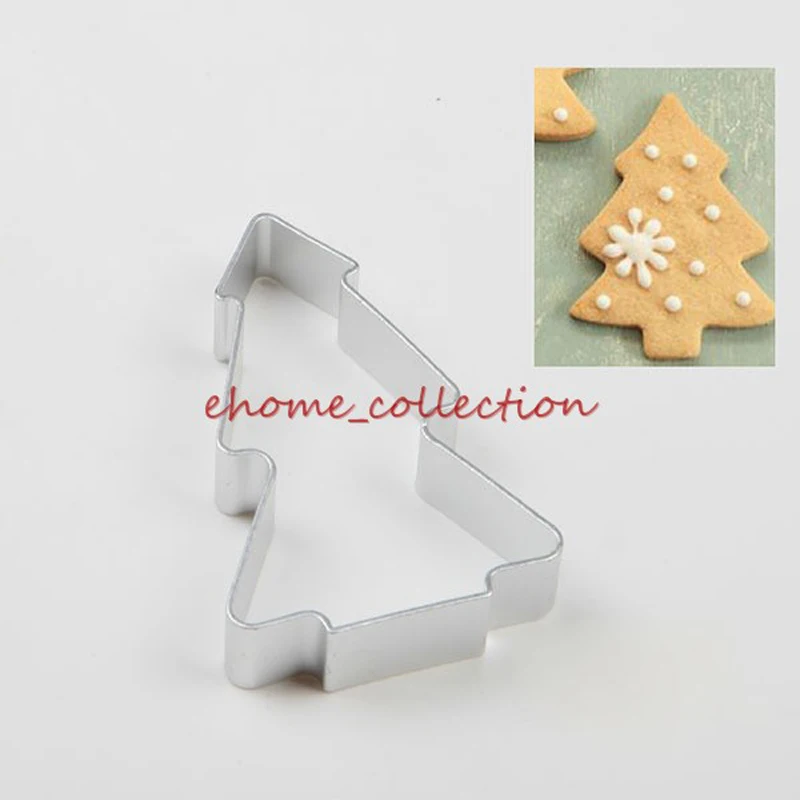 1Pcs Christmas Tree Shaped Aluminium Mold Buscuit Tools Cookie Cake Mold Jelly Pastry Baking Cutter Mould Tool soap mold