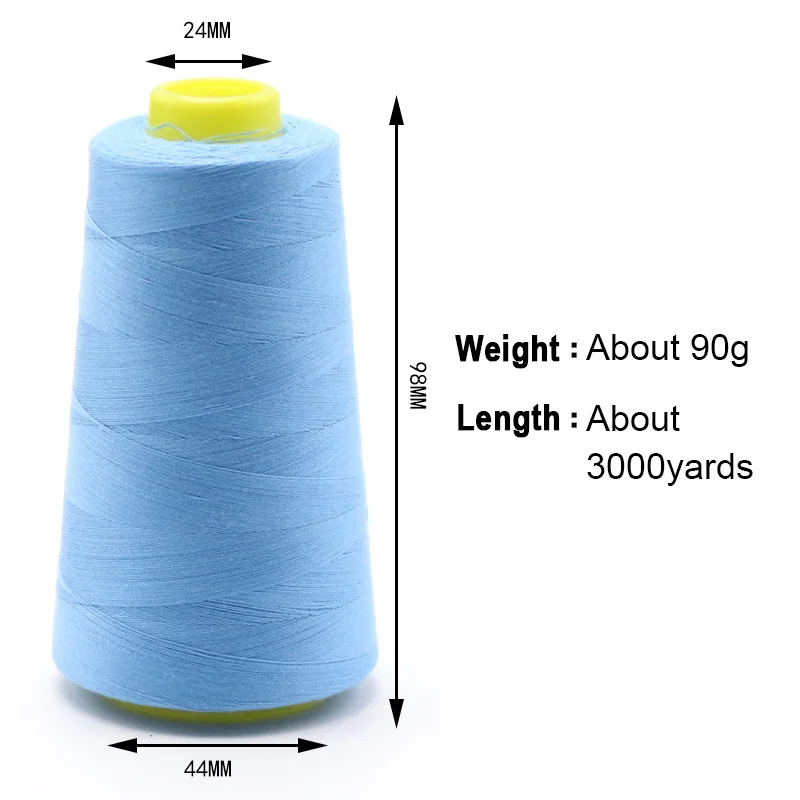 3000Yard Multicolor Sewing Thread Industrial Machine Supplies 402 Threads for Sewing Spool Polyester