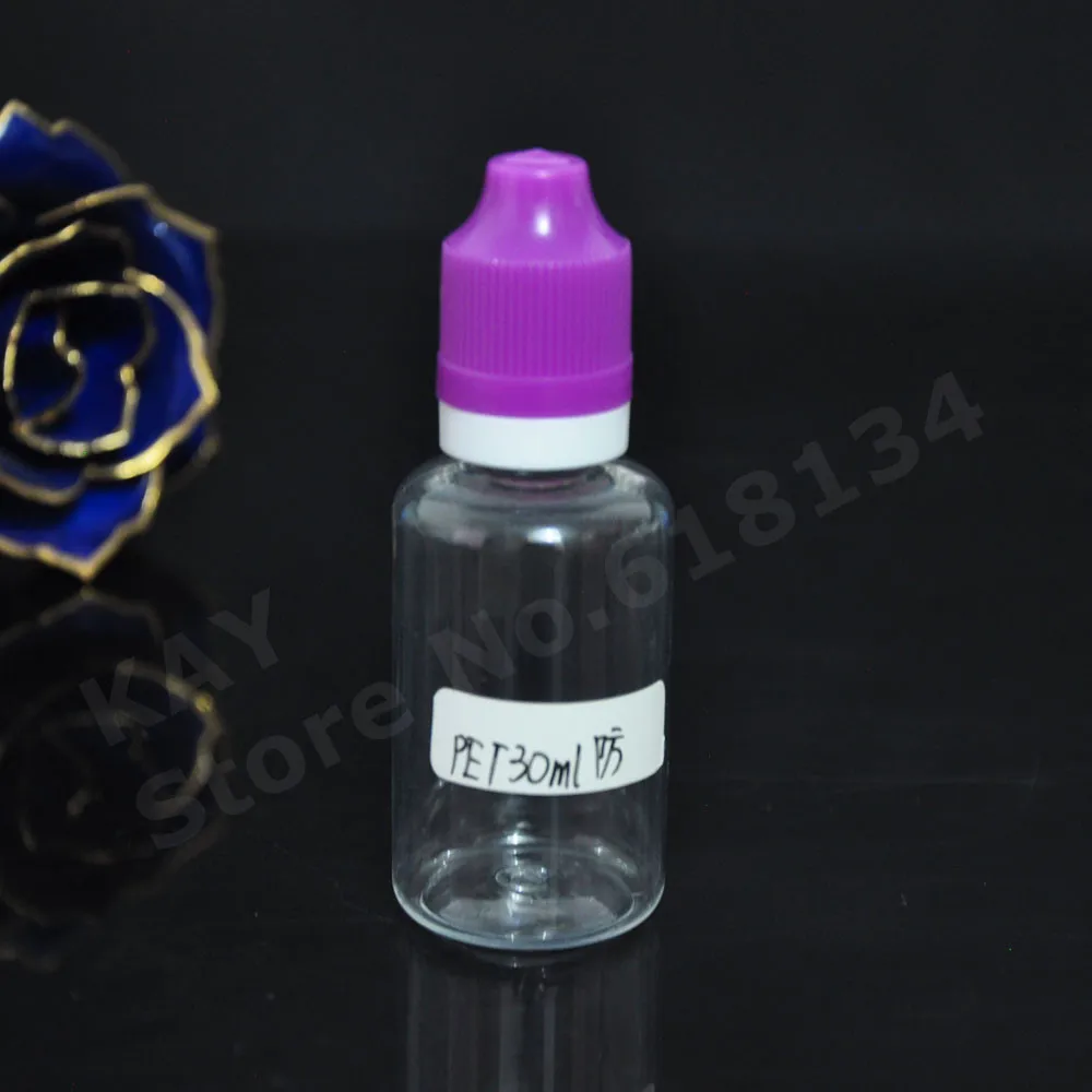 2500pcs High quality 30 ml PET bottle empty dropper bottle with tamper evident cap