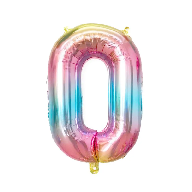 1 Pcs 16 32inch Number Balloon Gold Silver Number Aluminium Foil Balloons Accessories Happy Birthday Party Wedding