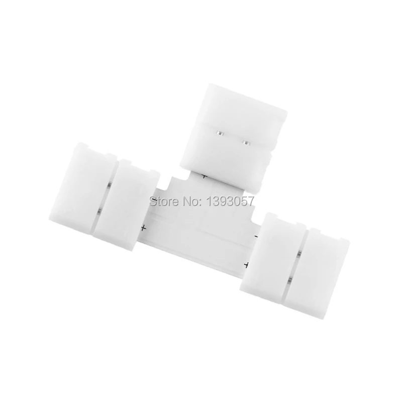 10pcs 10mm 2pin T Shape Connector LED PCB Board Quick Splitter For 5050 5630 5730 LED Strip Joining