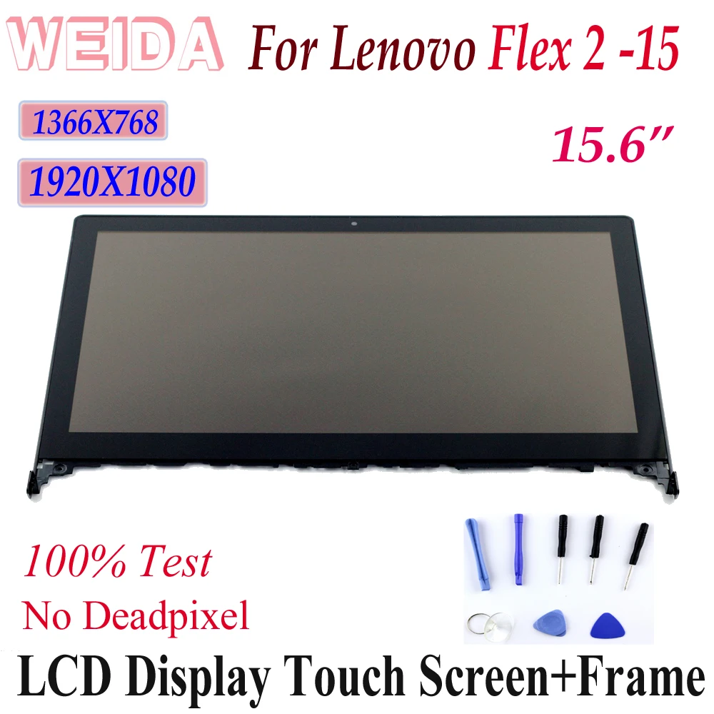 

AAA+ 15.6" LCD For Lenovo Flex 2-15 LCD Display Touch Screen Assembly Frame for Lenovo Flex 2-15 Flex 2 15 1920X1080 1366X768