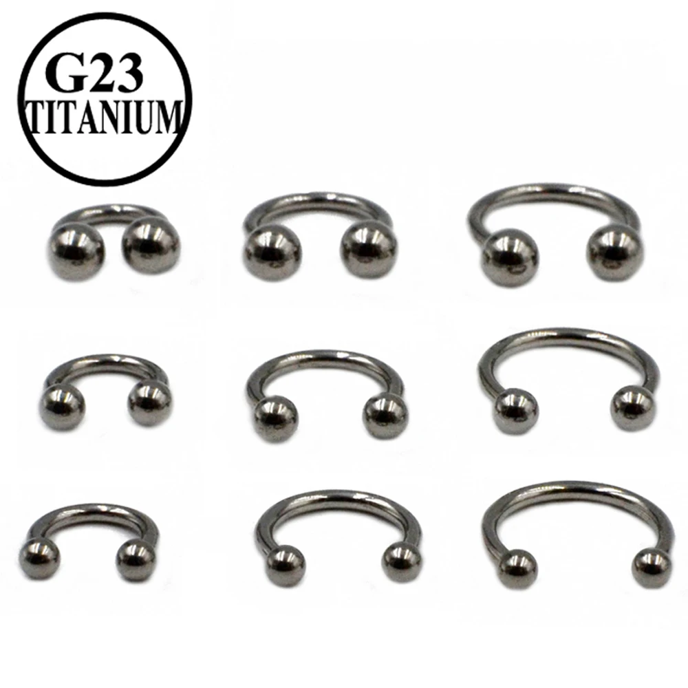 1PC G23 Titanium Circular Bead Ring Lip Ring Ear Cartilage Helix Septum Nose Ring Earring Labret Tragus Body Piercing Jewelry