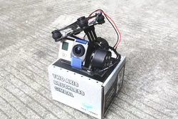 Phantom Gopro 2 3 CNC Metal Brushless Camera Gimbal w/ Motors & Controller