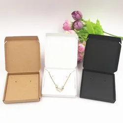 50 set Jewelry Displays Paper Boxes for Pendant/Earring/Necklace Carrying Cases Wedding Jewelry Set Gift Packing Box 6*6*1cm