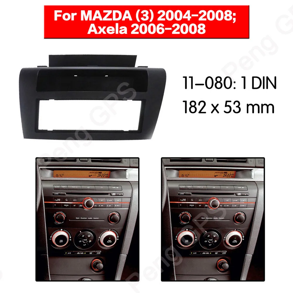 

1 DIN Car Radio Fascia Install Dash Bezel Trim Kit Fitting Frame Dashboard For MAZDA (3) 2004-2008 Axela 2006-2008 frame Audio