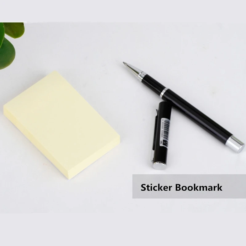 Deli 100 Pages Colored Paper Sticker Square Sticky Notes Student Memo Pad Bookmark Point It Marker School Office Stationery