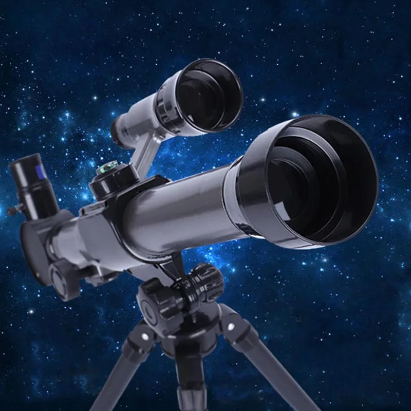 40X Children Telescope with Compass Tripod Search Stars Observed Universe Lab Instruments Science Educational Toys Gift for Kids