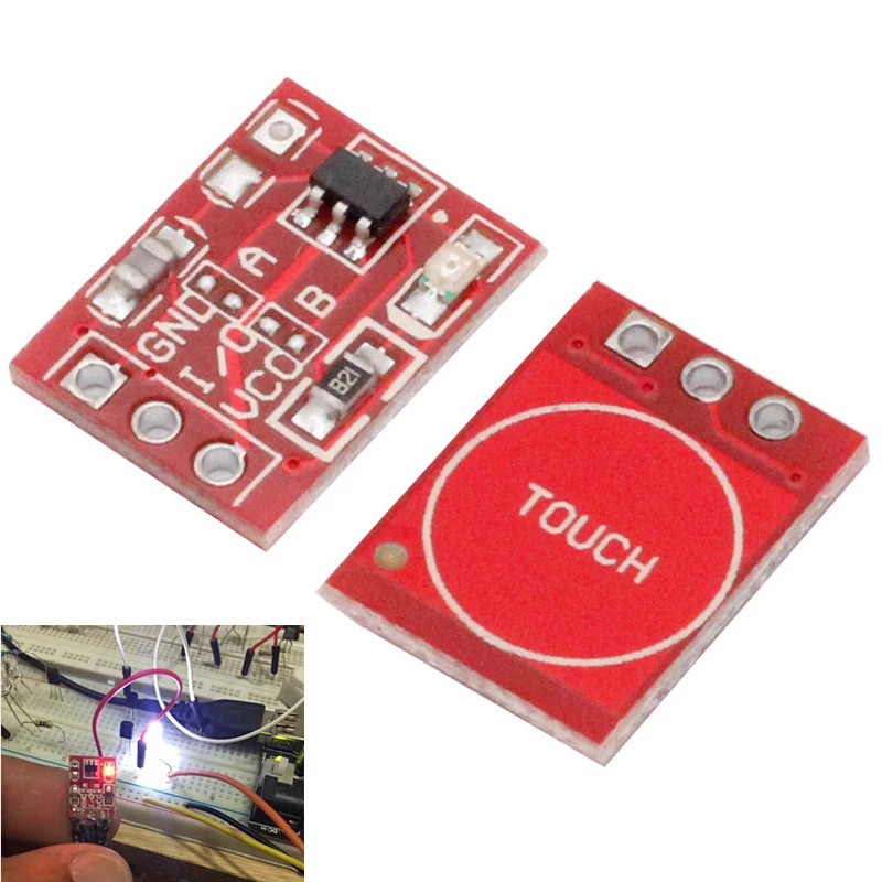 10Pcs TTP223 Touch Key Switch Module Touching Button Capacitive Switches Self-Locking/No-Locking Capacitive Switches