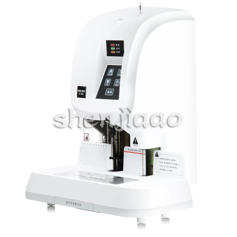 Picture 6: Automatic electric binding machine desktop tube binding machine financial binder 50mm Thickness office equipment  1 pc