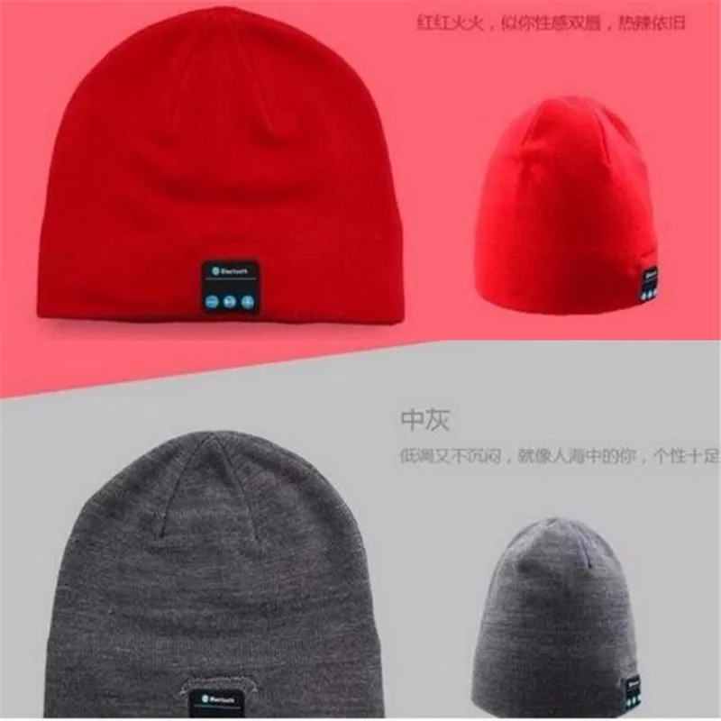 200pcs! Bluetooth V4.2 Beanie Knitted Winter Hat Headset Hands-free Mp3 Speaker Mic Magic Music Smart Cap for Boy&Girl&Man&Women