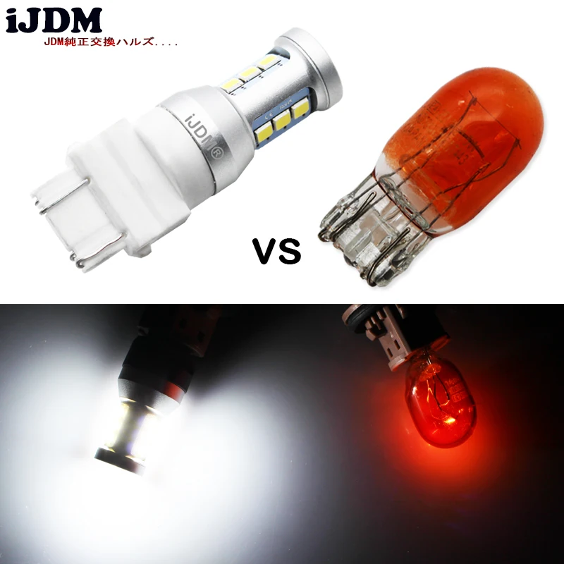 2PCS Canbus LED Daytime Running Light DRL Bulb Lamp 3157 P27/7W T25 For Jeep Compass 2011-2016 Grand Cherokee 2011 2012 2013