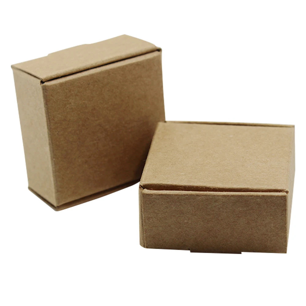 5.8*5.8*3.2cm 100Pcs/ Lot Brown Kraft Paper Gift Storage Pack Box 2.28