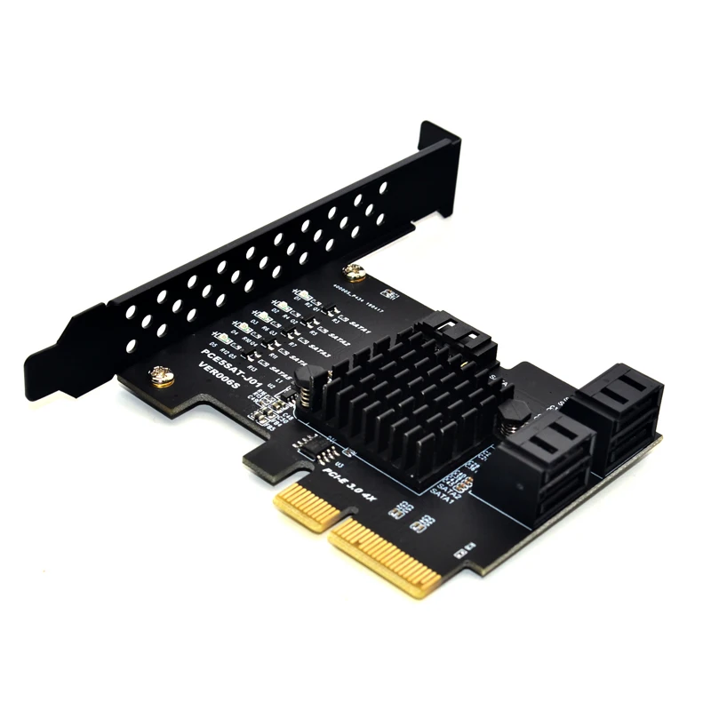 إضافة على بطاقات PCI Express/PCI E/PCIE/PCI-E SATA 3 PCIE SATA بطاقة SATA متحكم SATA3 6Gbps 5 منافذ SATA 3.0 PCI-E X4 GEN3 بطاقات
