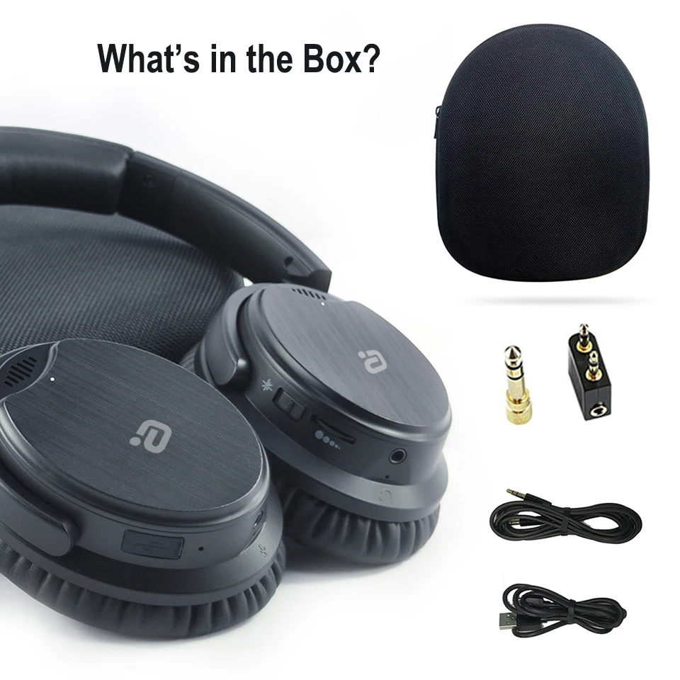 EP850 Attiva del Rumore di trasporto Che Annulla Bluetooth 4.2 Cuffie Senza Fili/Auricolare Con Cavo con Microfono ANC Cuffia con Borsa Per Il Trasporto per il Telefono