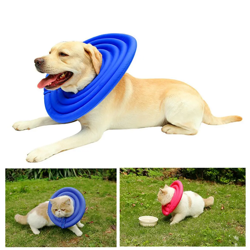 Inflatable Dog Cat Protection Collars Elizabeth Wound Healing Protective Pet Medical Collar Beauty Shower Guard Neck Collar