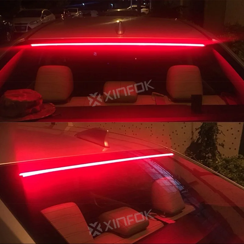 Waterproof Car LED Light Strip DC 12V Red 3014 SMD High Additional Brake Lights with Sequential Turn Signal Lamp