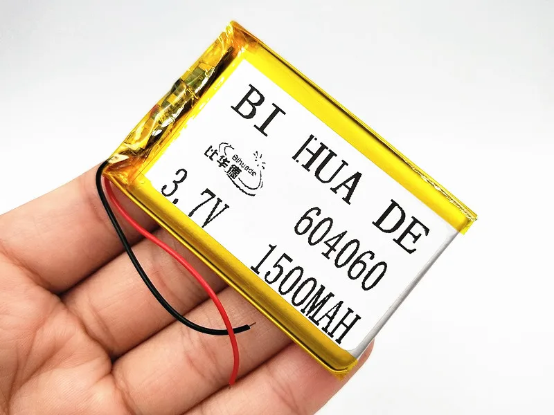 1/2/4pcs 604060 3.7 V lithium polymer battery 1500 mah DIY mobile emergency power charging treasure Li-Po Rechargeable batteries