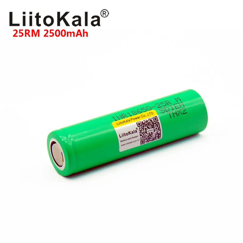 1-10PCS LiitoKala 25R 18650 2500mAh High Drain 20A 3.7V Li-ion Rechargeable Battery For Flashlight Power Tools Torch Headlamp