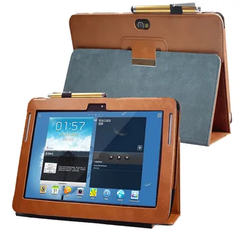 Advanced pu leather stand cover case for Samsung Galaxy Note 10.1 GT N8000 tablet N8010 N8013 N8020 Folio Flip book case pocket