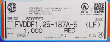 FVDDF1.25-187A-5 RED Connectors terminals housings 100% new and original parts FVDDF1.25-187A-5 (LF)
